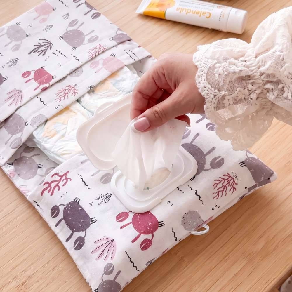 کیف تعویض پوشک خرچنگ بنفش
