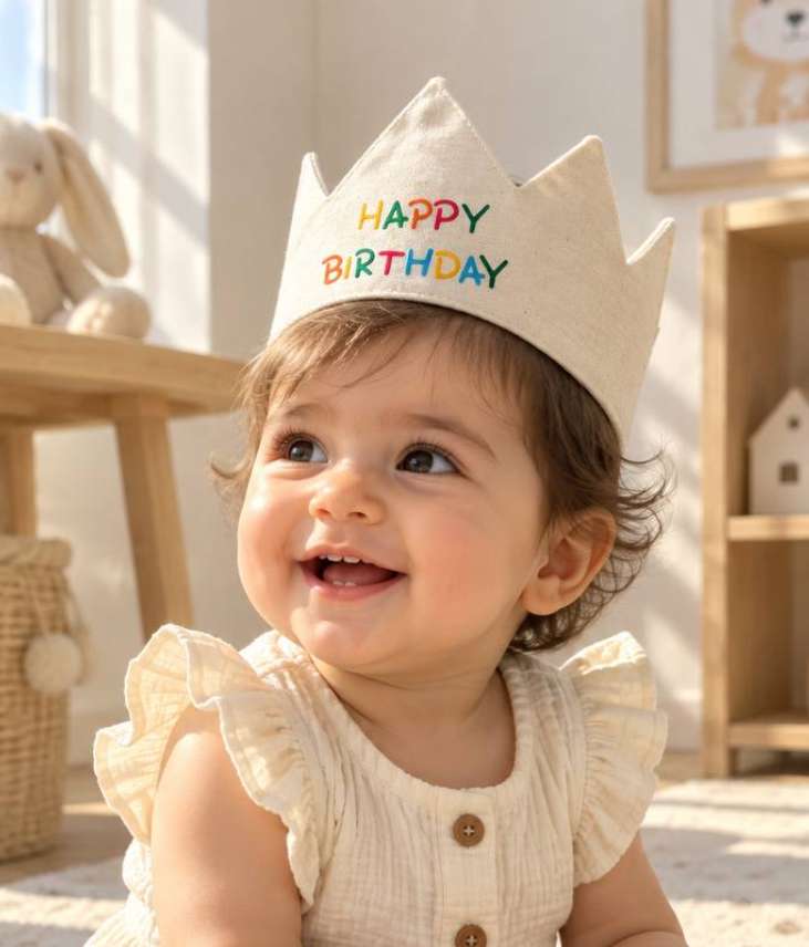 تاج happy رنگی